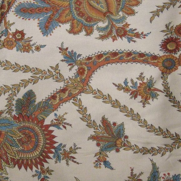 Home Decor Floral Fabric-Boteh Blossom Pattern-Fall Colors - Picture 4 of 5